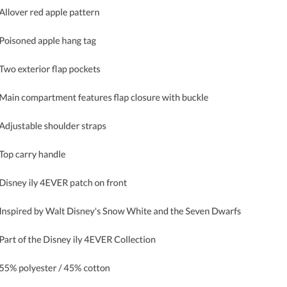 Disney ily backpack